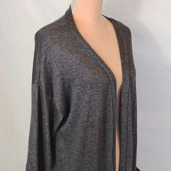 Agnes & Dora Dark Grey Open Knit Midi Cardigan with Pockets XL NWOT - Picture 9 of 16